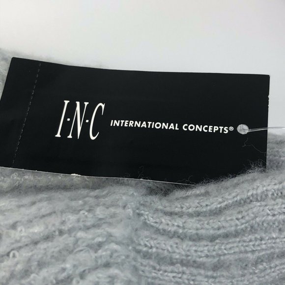 Grey Knitted Mittens Chevron-Knit One Size NWT Christmas Gift Free Shipping - Picture 5 of 6